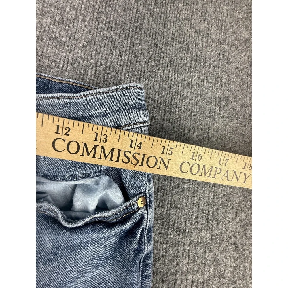 Fashion Nova Jeans Juniors 11/30‎ Medium Wash High Rise Skinny Distressed Denim